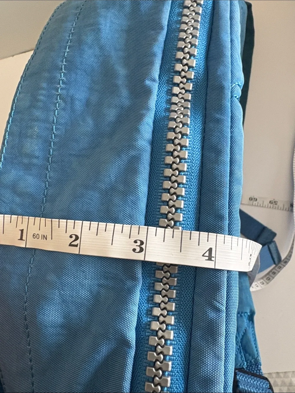 Kipling Sky Blue Nylon Daypack Front Zip Pocket X-Large backpack travel school